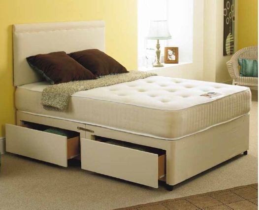 Bali 5ft King Size Zip and Link Bed with Orthopaedic Mattresses