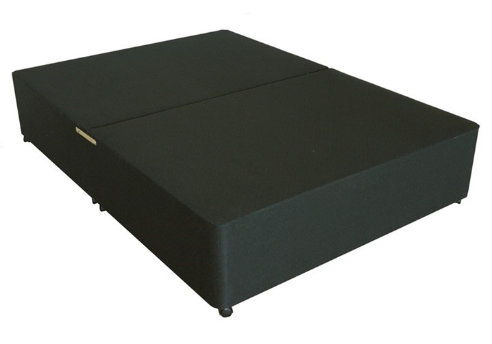 Deluxe 2ft 6in Small Single Divan Bed Base in Black Damask Fabric